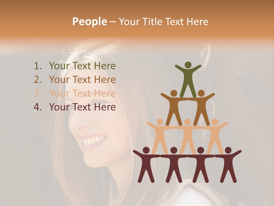 Woman Smiling Print PowerPoint Template
