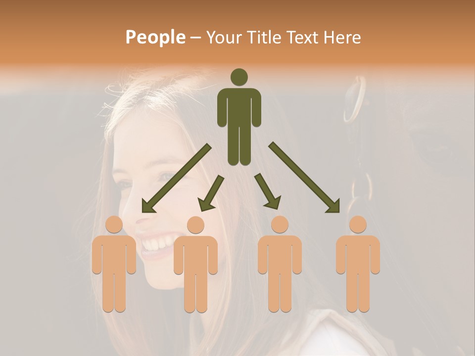 Woman Smiling Print PowerPoint Template