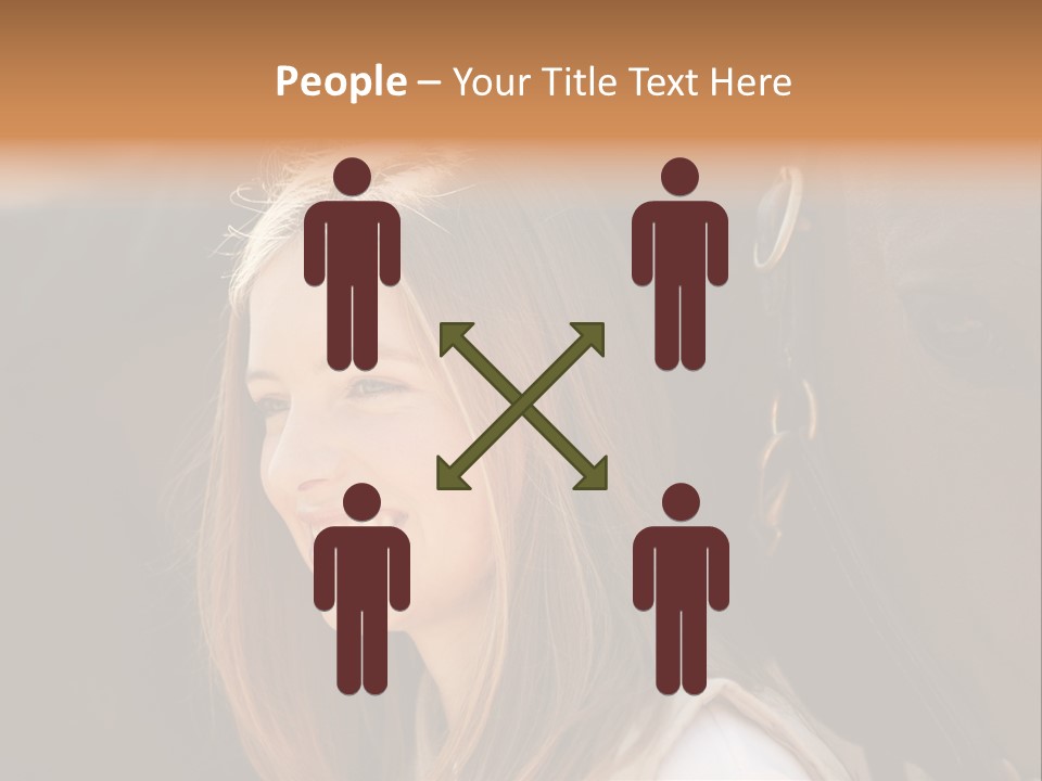 Woman Smiling Print PowerPoint Template