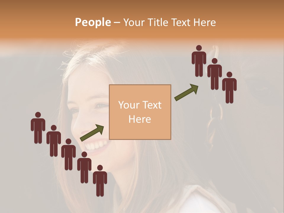 Woman Smiling Print PowerPoint Template