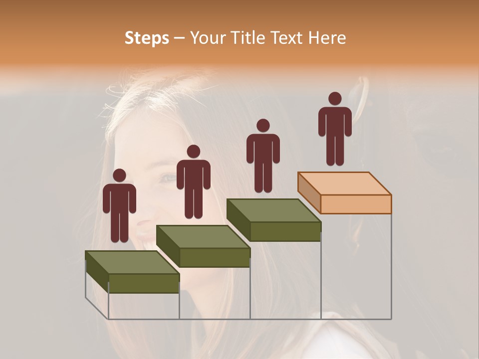 Woman Smiling Print PowerPoint Template