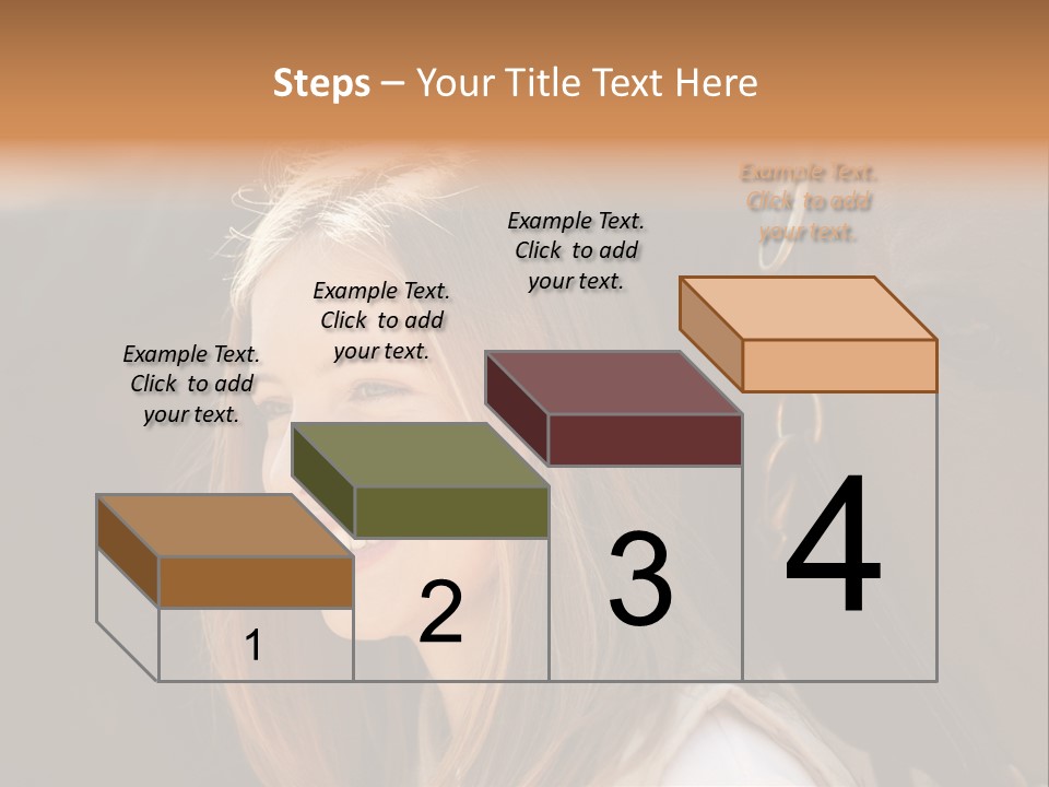 Woman Smiling Print PowerPoint Template