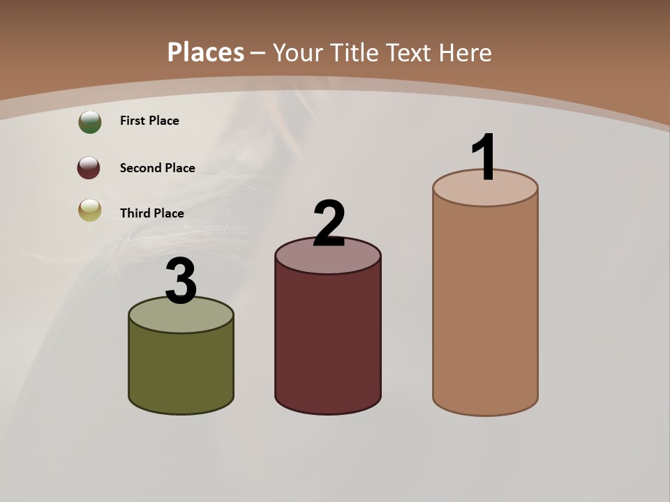 Brown Youngwoman Hiding PowerPoint Template