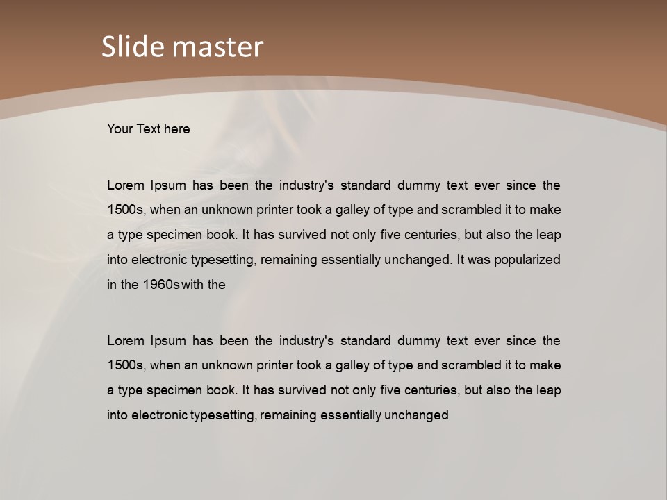 Brown Youngwoman Hiding PowerPoint Template