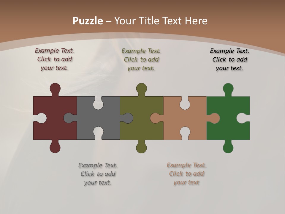 Brown Youngwoman Hiding PowerPoint Template