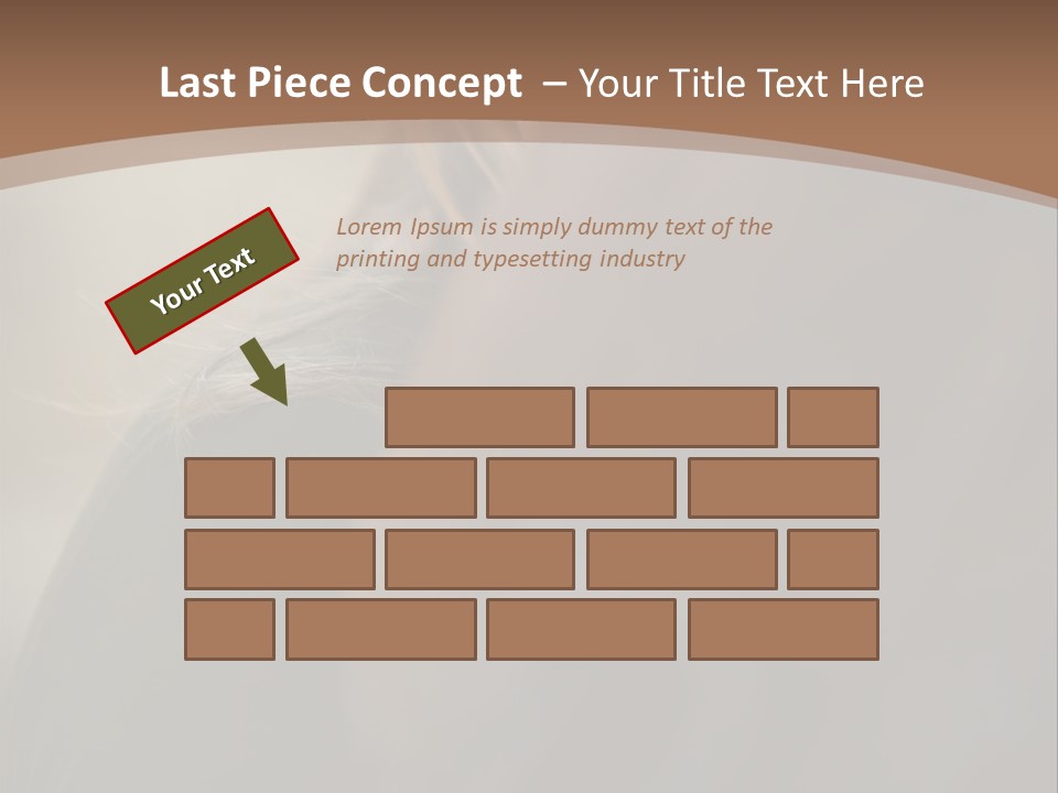 Brown Youngwoman Hiding PowerPoint Template