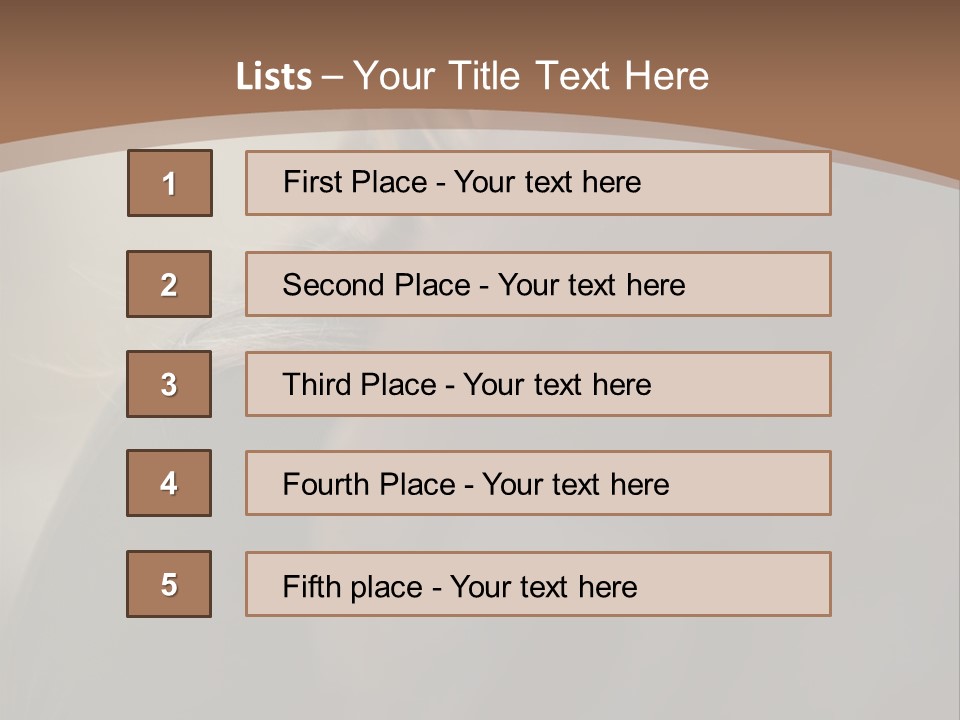 Brown Youngwoman Hiding PowerPoint Template