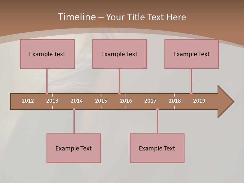 Brown Youngwoman Hiding PowerPoint Template