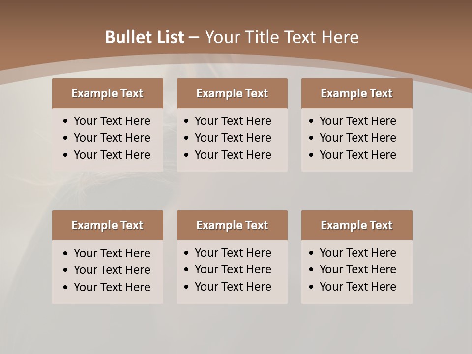 Brown Youngwoman Hiding PowerPoint Template