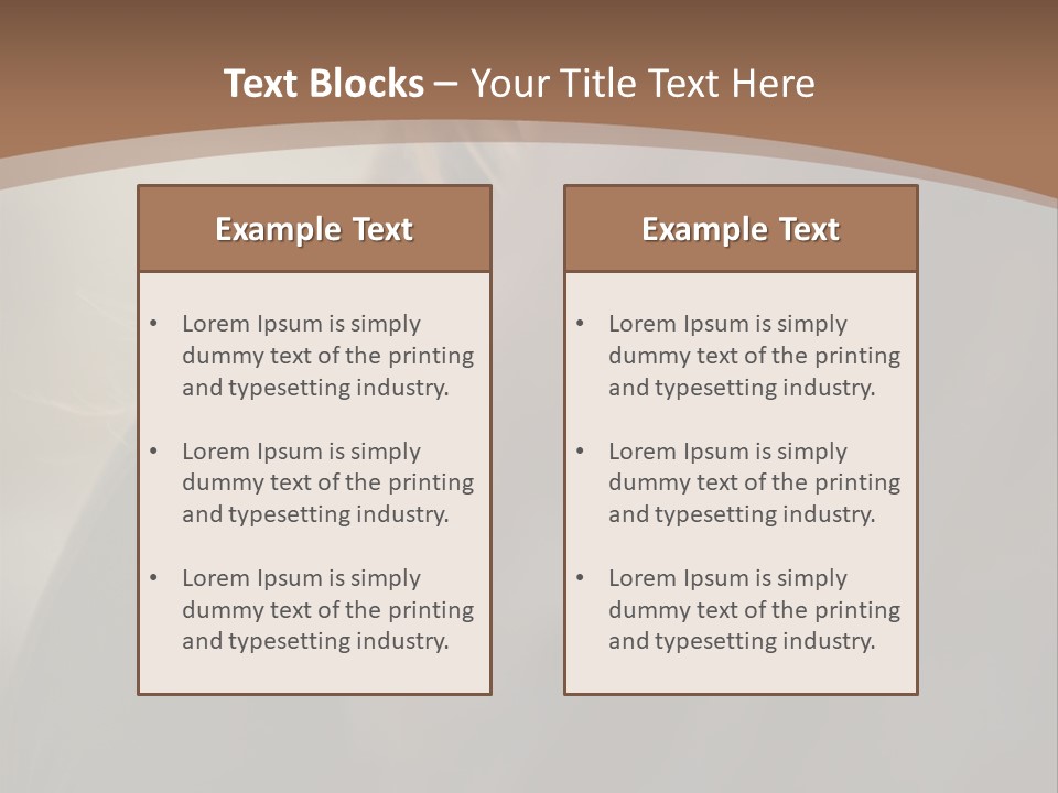 Brown Youngwoman Hiding PowerPoint Template