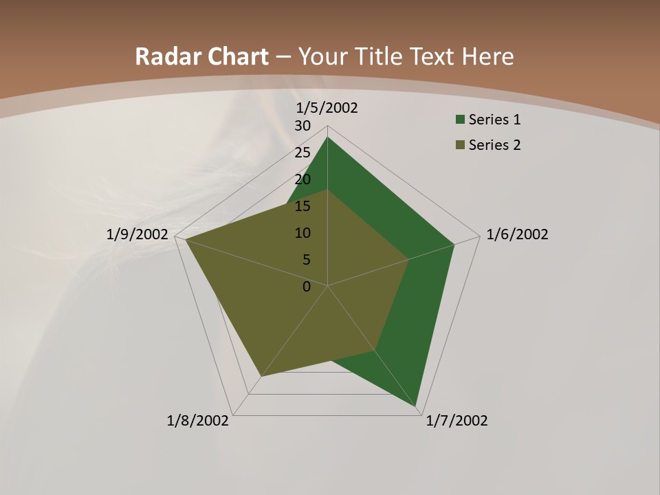 Brown Youngwoman Hiding PowerPoint Template
