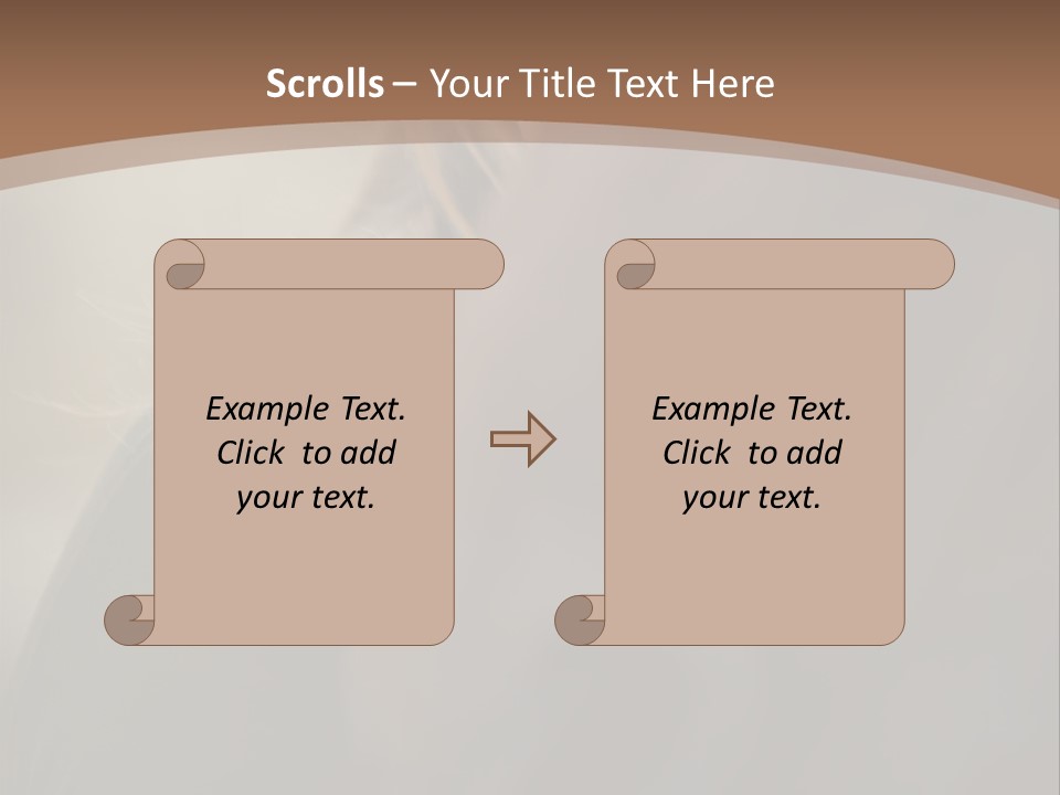 Brown Youngwoman Hiding PowerPoint Template