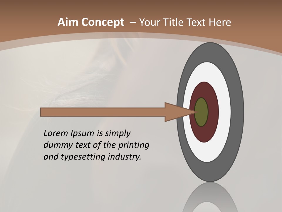 Brown Youngwoman Hiding PowerPoint Template