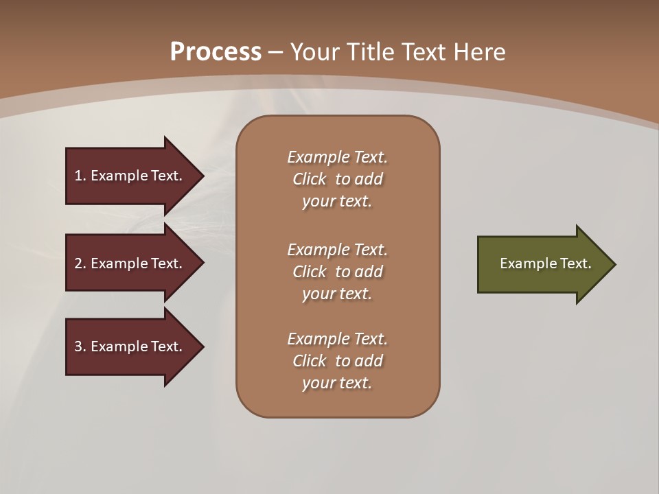 Brown Youngwoman Hiding PowerPoint Template