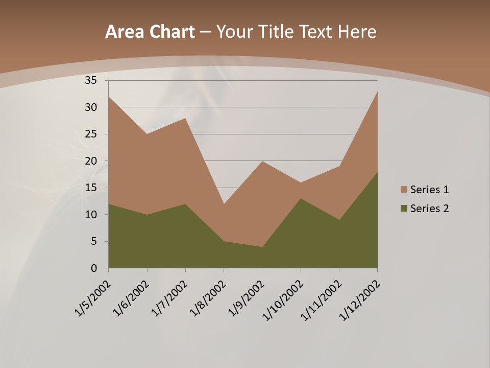Brown Youngwoman Hiding PowerPoint Template