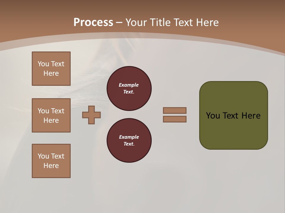Brown Youngwoman Hiding PowerPoint Template