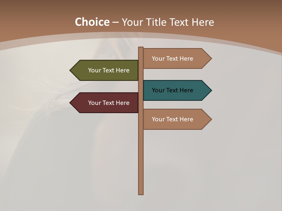 Brown Youngwoman Hiding PowerPoint Template