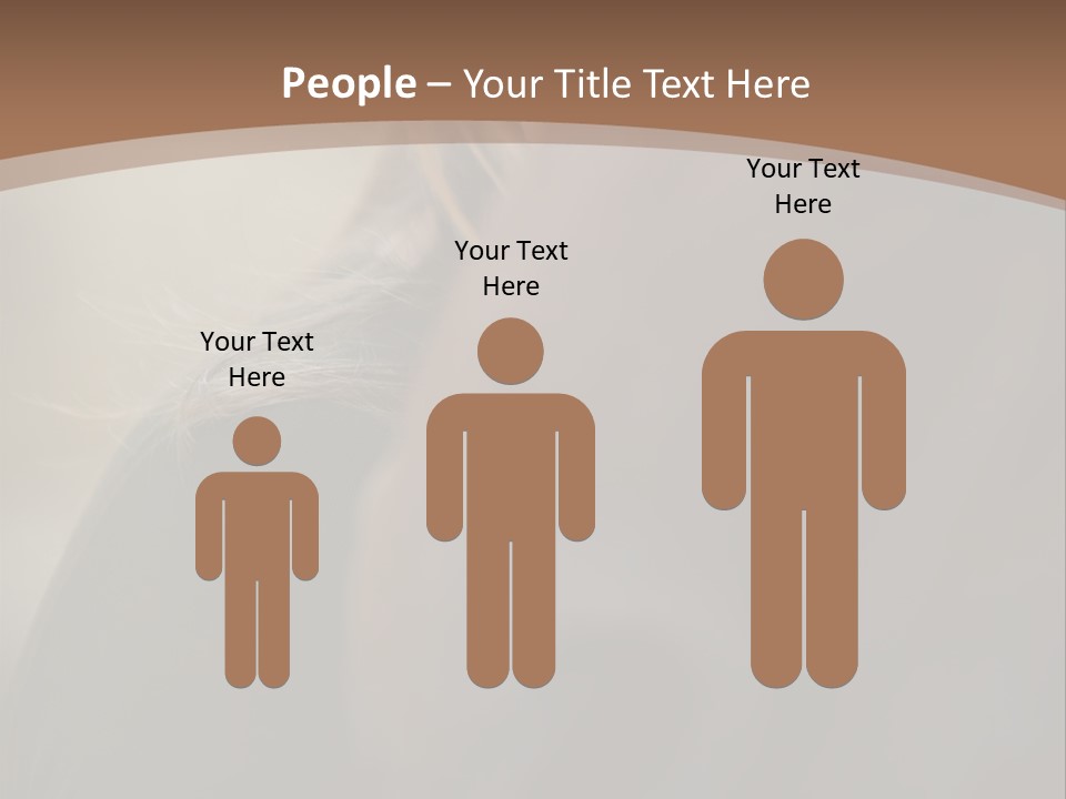 Brown Youngwoman Hiding PowerPoint Template