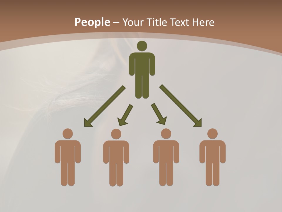 Brown Youngwoman Hiding PowerPoint Template