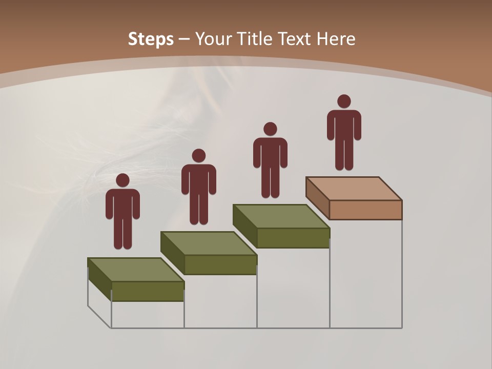 Brown Youngwoman Hiding PowerPoint Template