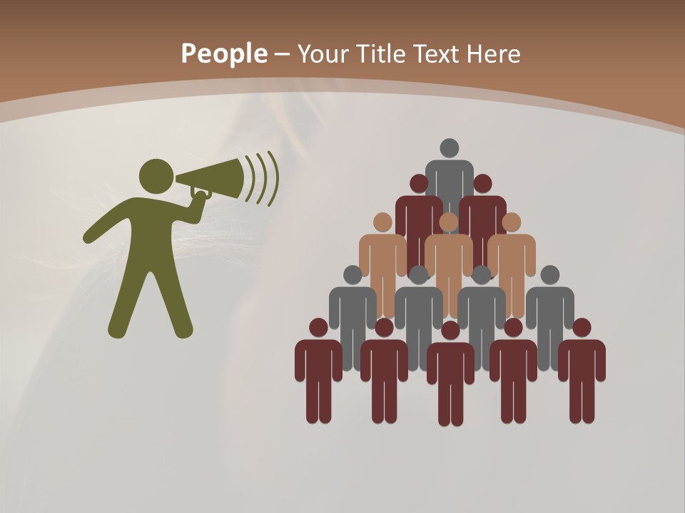 Brown Youngwoman Hiding PowerPoint Template