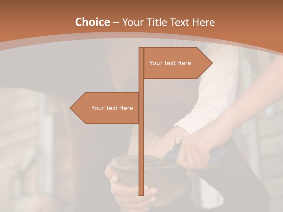 Positive Scraping Hoofpick PowerPoint Template