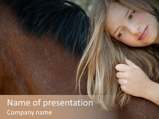 Fineartprints Poster Horse PowerPoint Template