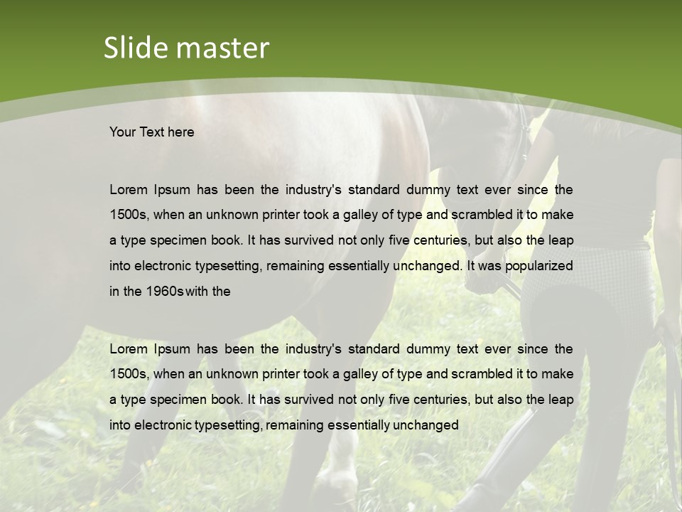 Grass Teenager Stockphotograph PowerPoint Template