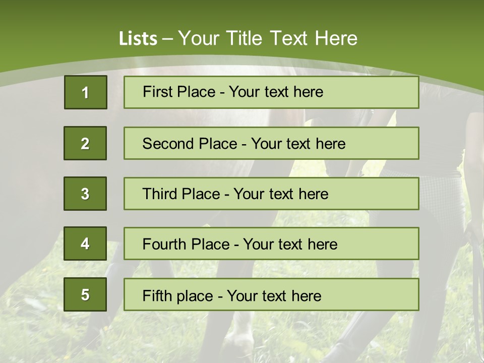 Grass Teenager Stockphotograph PowerPoint Template