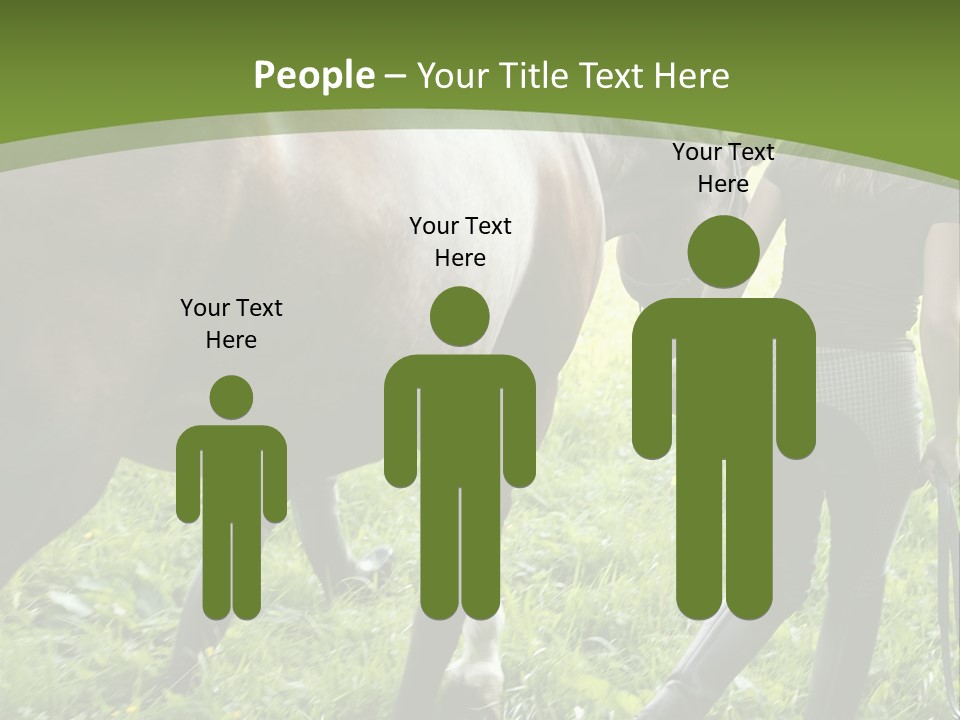 Grass Teenager Stockphotograph PowerPoint Template