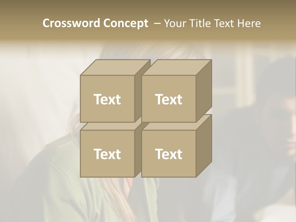 Sitting Poster Stockphotographs PowerPoint Template