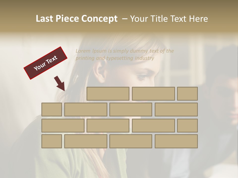 Sitting Poster Stockphotographs PowerPoint Template