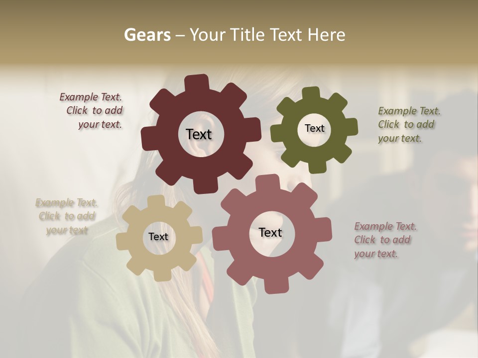 Sitting Poster Stockphotographs PowerPoint Template