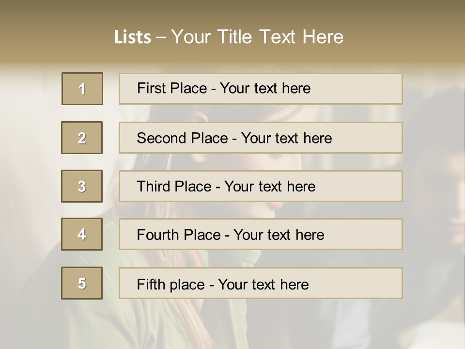 Sitting Poster Stockphotographs PowerPoint Template