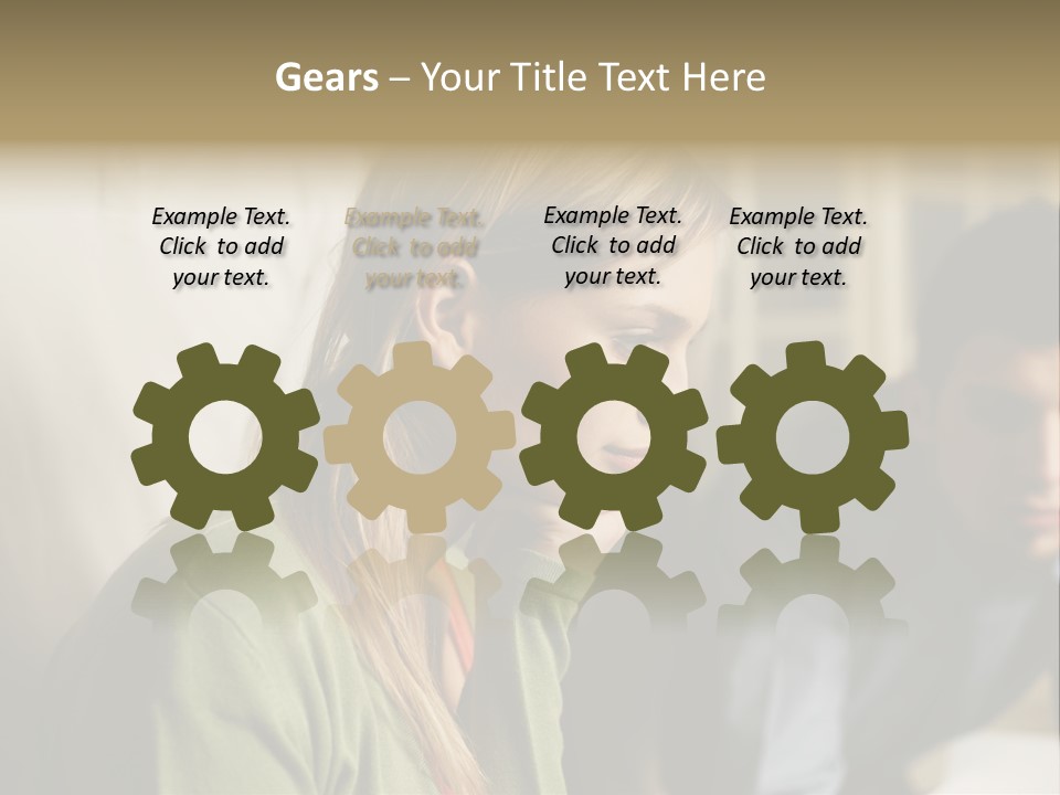 Sitting Poster Stockphotographs PowerPoint Template