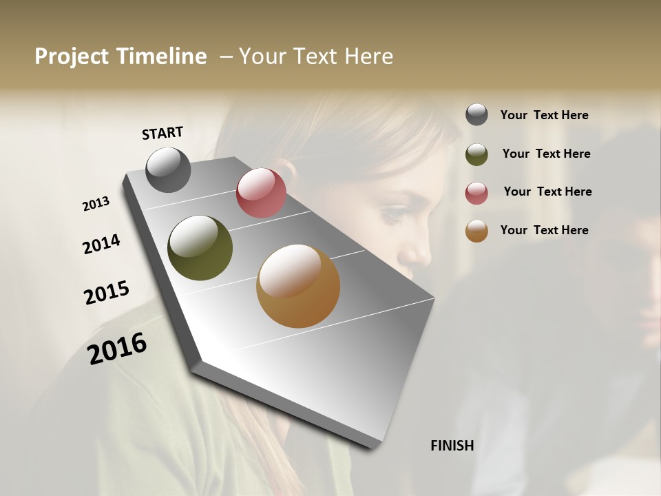 Sitting Poster Stockphotographs PowerPoint Template