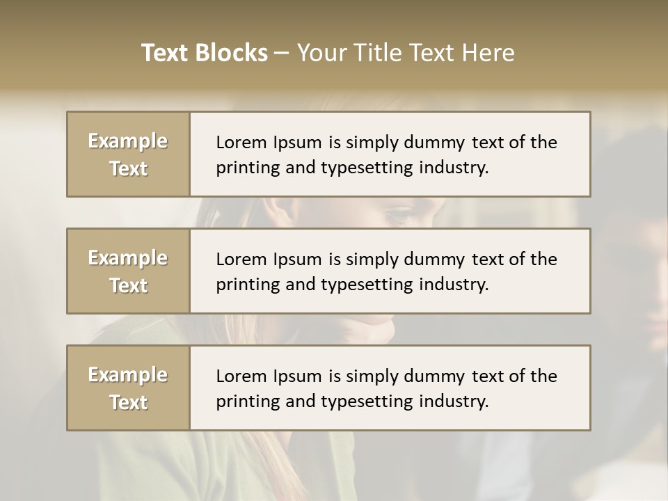 Sitting Poster Stockphotographs PowerPoint Template