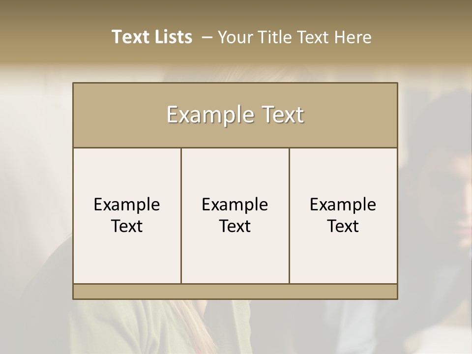 Sitting Poster Stockphotographs PowerPoint Template