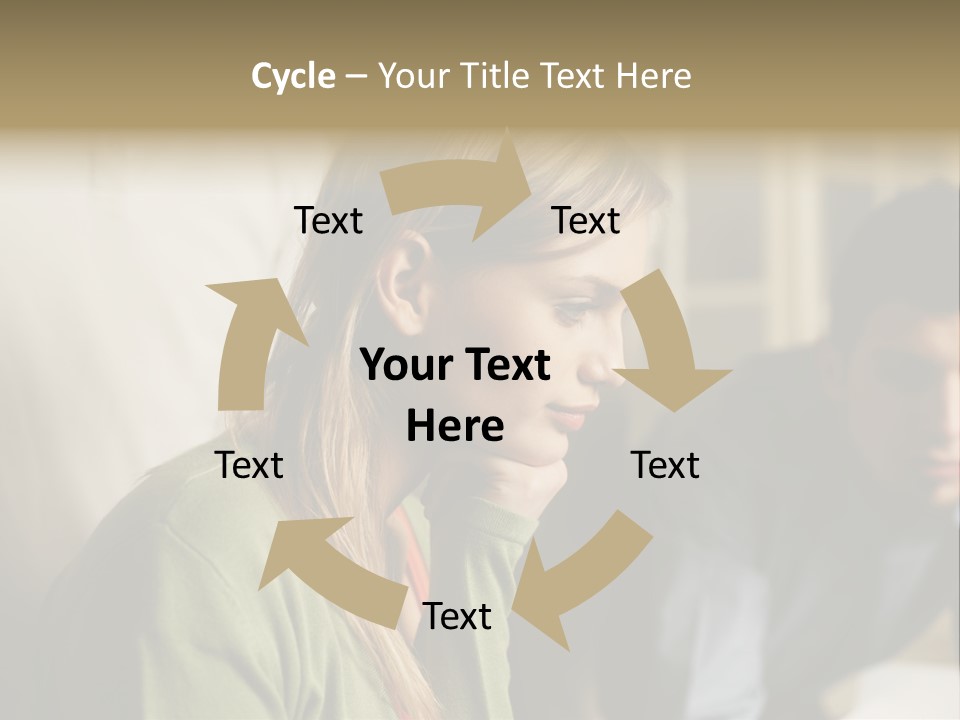 Sitting Poster Stockphotographs PowerPoint Template