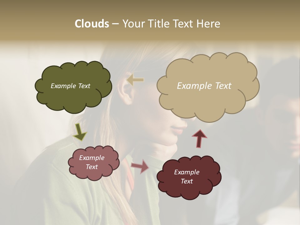 Sitting Poster Stockphotographs PowerPoint Template