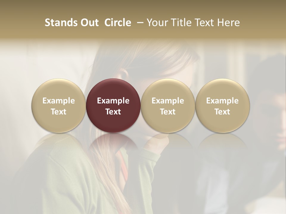 Sitting Poster Stockphotographs PowerPoint Template