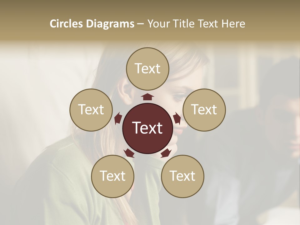 Sitting Poster Stockphotographs PowerPoint Template