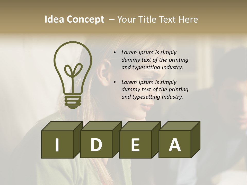 Sitting Poster Stockphotographs PowerPoint Template