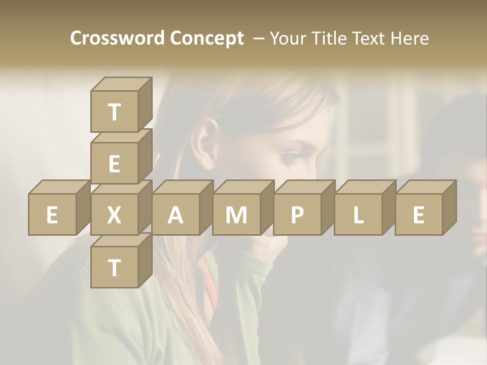 Sitting Poster Stockphotographs PowerPoint Template