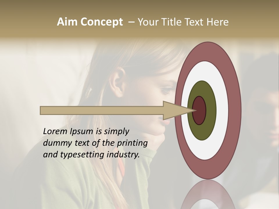 Sitting Poster Stockphotographs PowerPoint Template