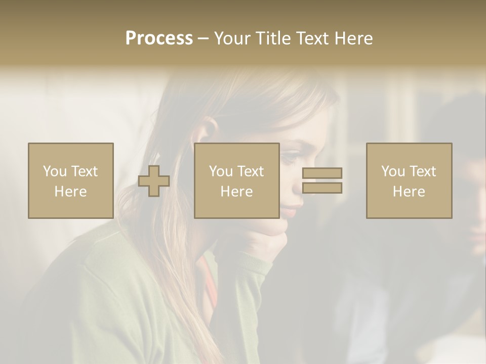 Sitting Poster Stockphotographs PowerPoint Template