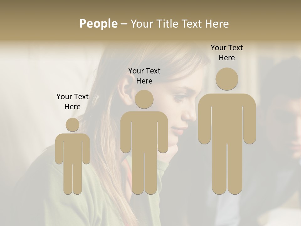 Sitting Poster Stockphotographs PowerPoint Template