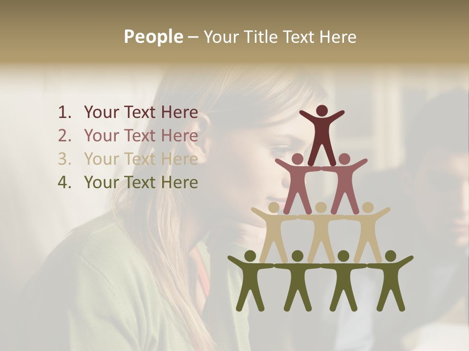 Sitting Poster Stockphotographs PowerPoint Template