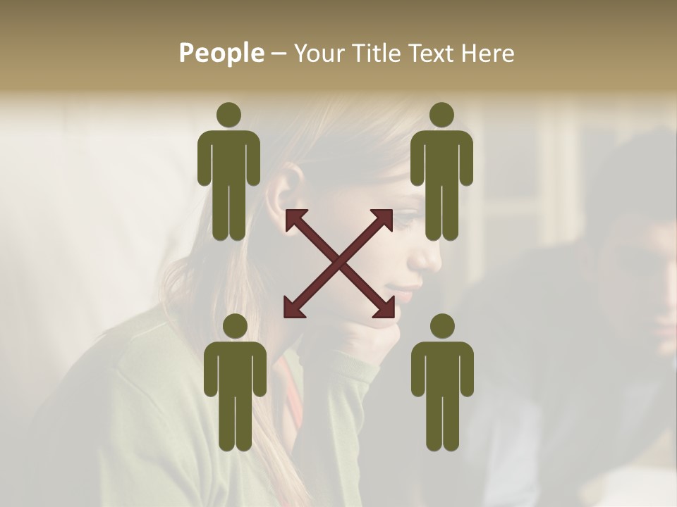 Sitting Poster Stockphotographs PowerPoint Template