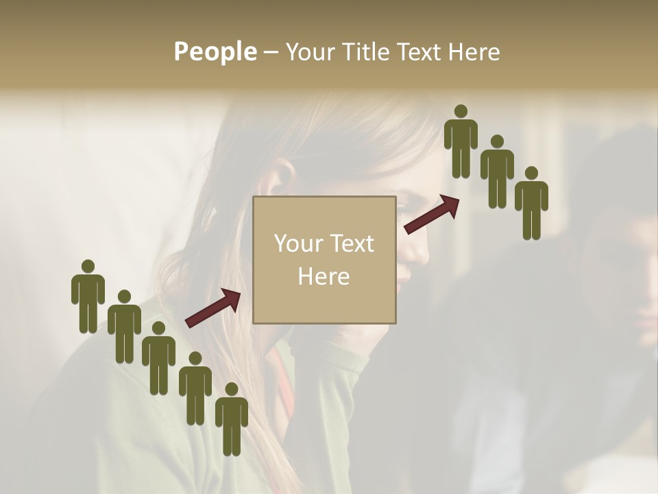 Sitting Poster Stockphotographs PowerPoint Template